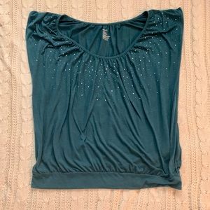 Gap Banded Bottom Top with Rhinestone Details